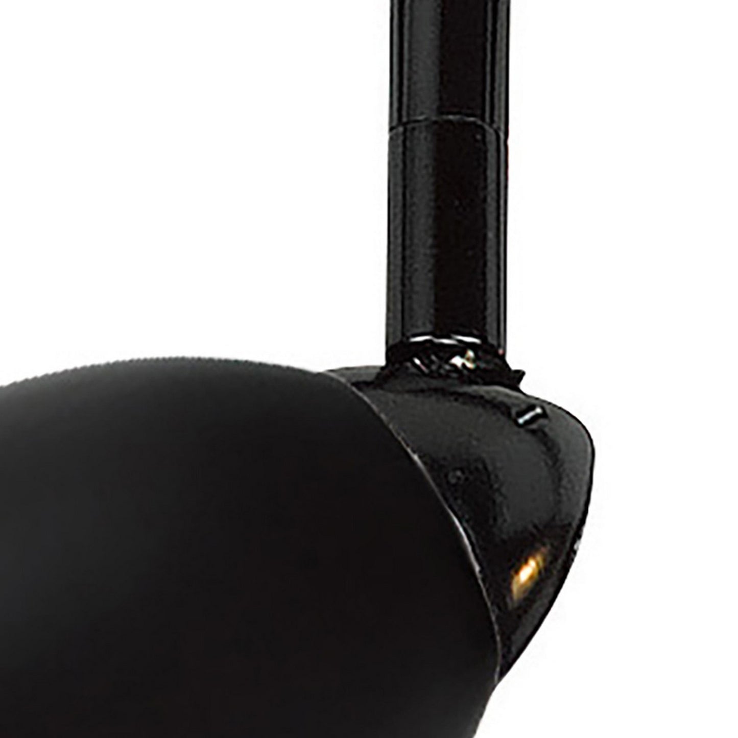 Round Metal Shade Track Light Head and Frame Black