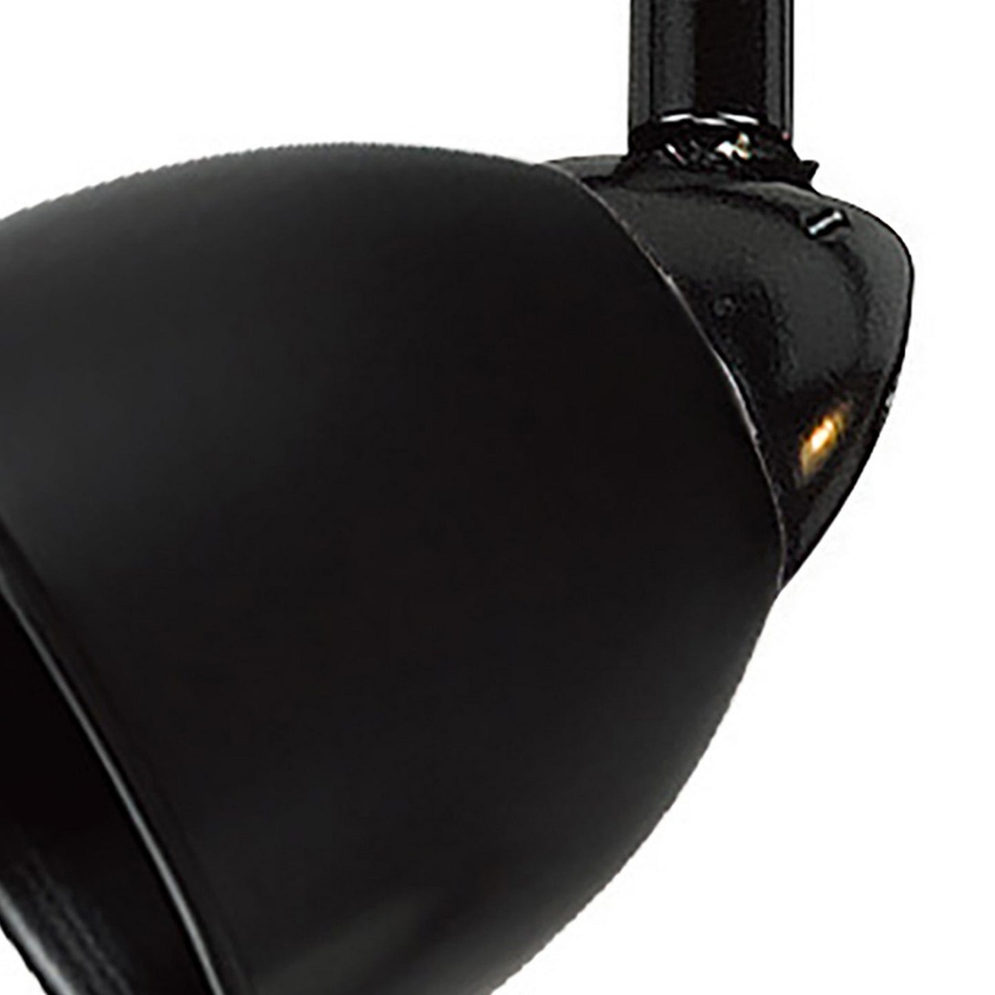 Round Metal Shade Track Light Head and Frame Black