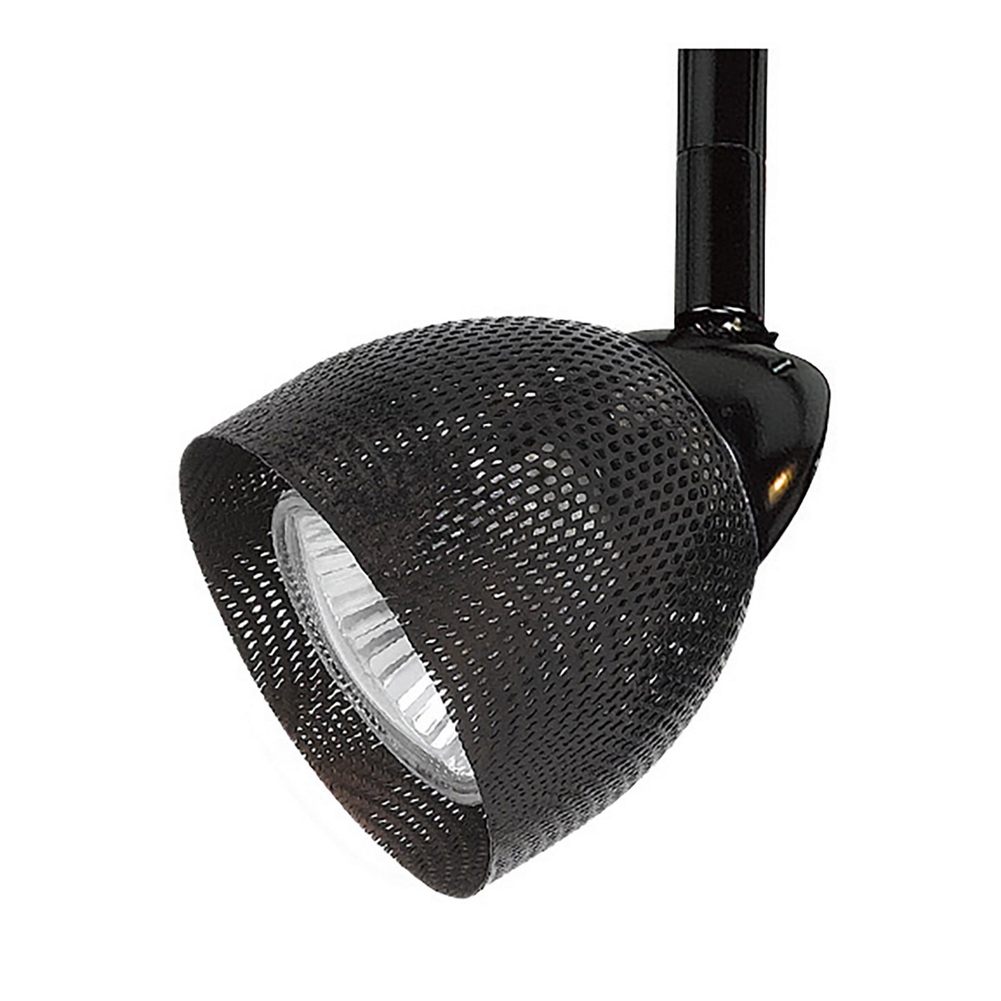 Round Metal Mesh Shade Track Light Head and Frame Black