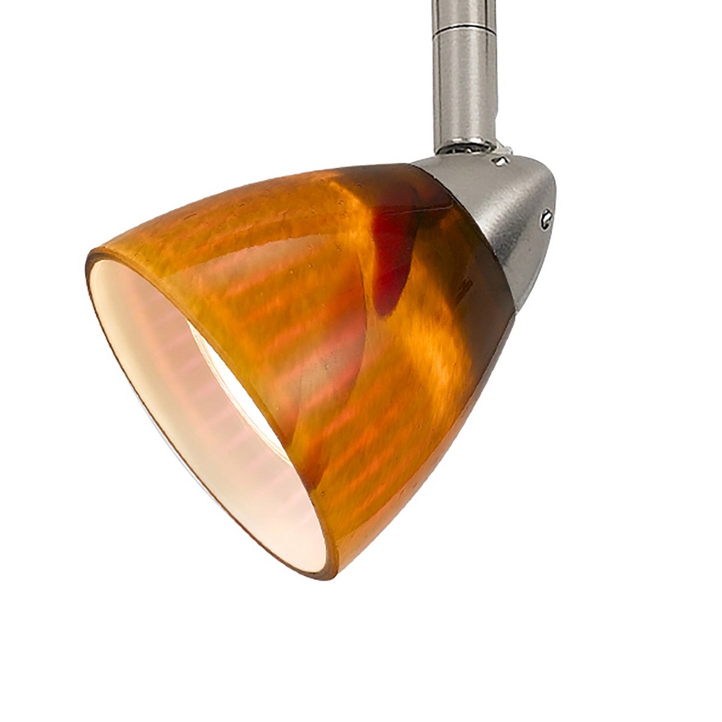 Hand Blown Glass Shade Adjustable Track Light Head with Metal FrameYellow