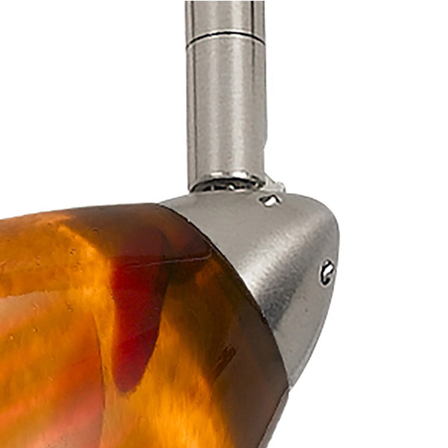 Hand Blown Glass Shade Adjustable Track Light Head with Metal FrameYellow