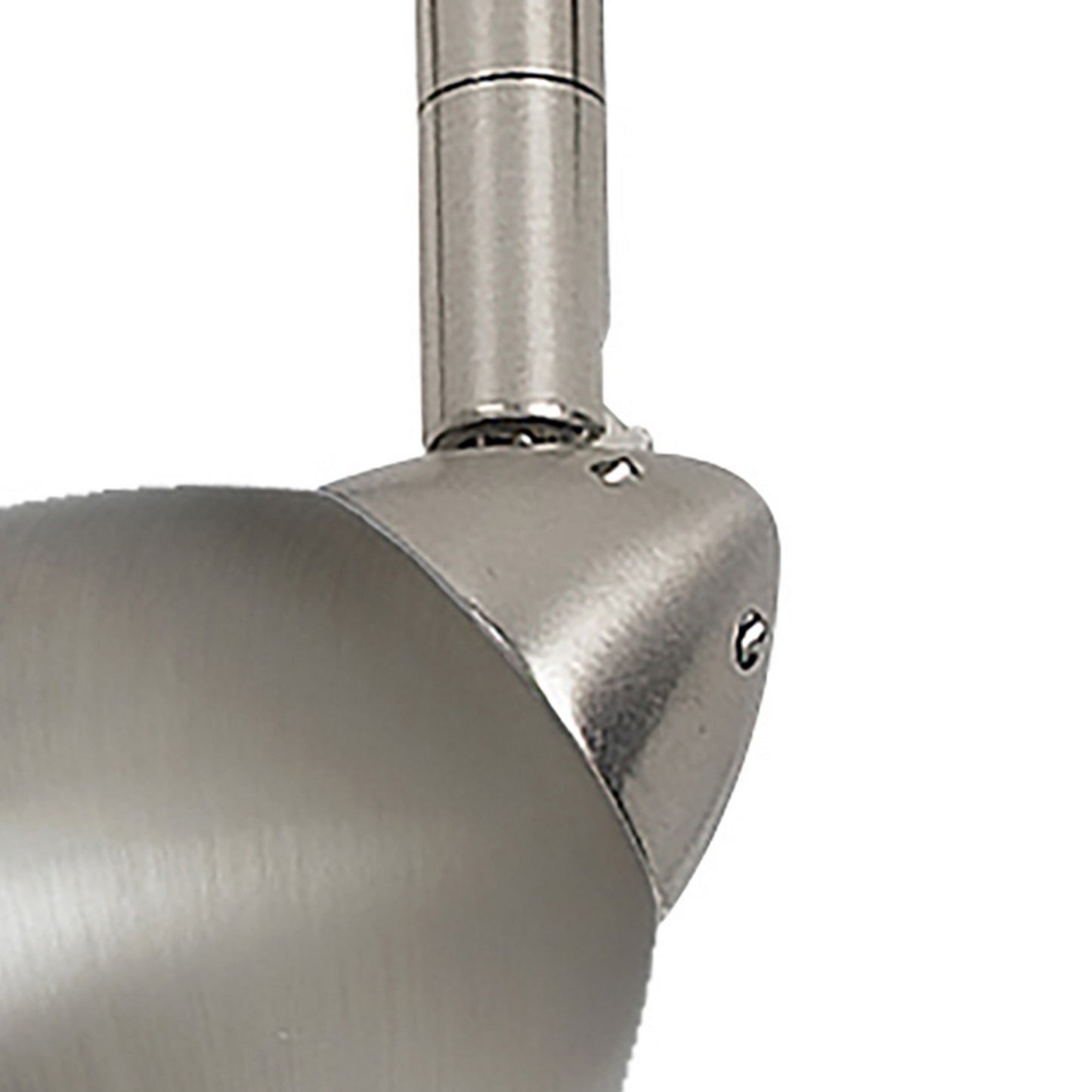 Round Metal Shade Track Light Head and Frame Silver