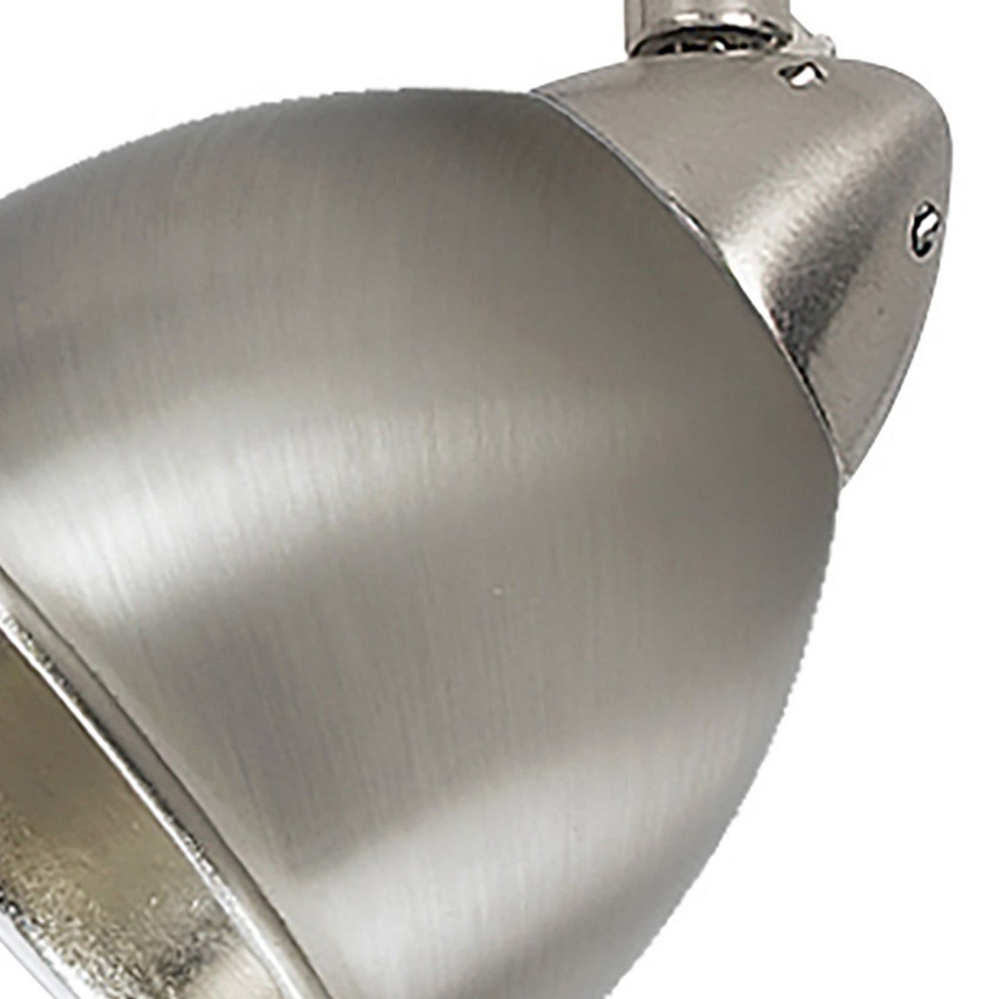 Round Metal Shade Track Light Head and Frame Silver