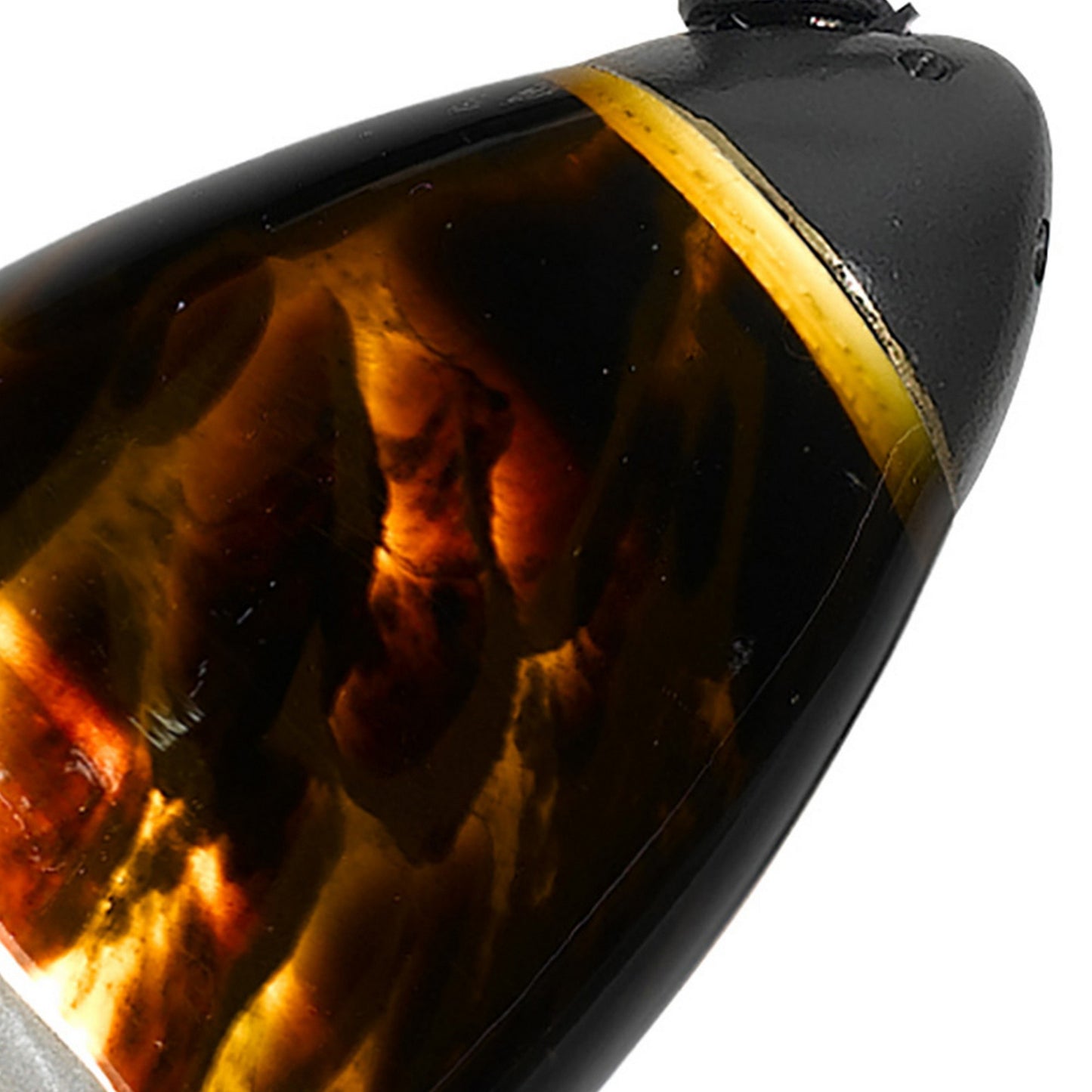 Hand Blown Glass Shade Track Light Head with Metal Frame Gold and Bronze