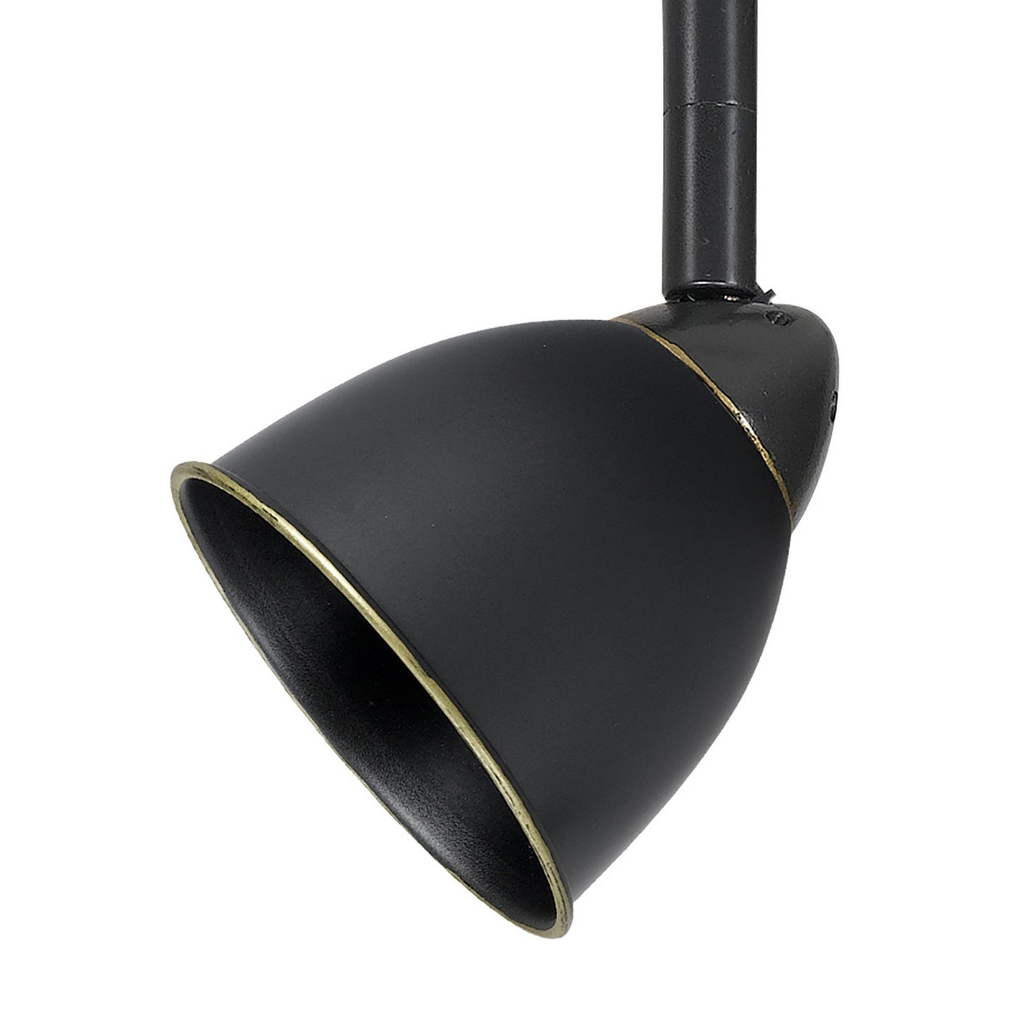 Round Metal Shade Track Light Head and Frame Dark Bronze