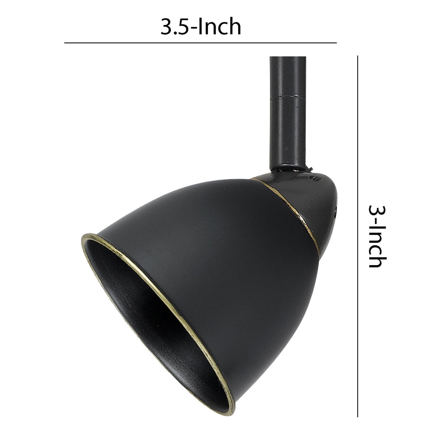 Round Metal Shade Track Light Head and Frame Dark Bronze