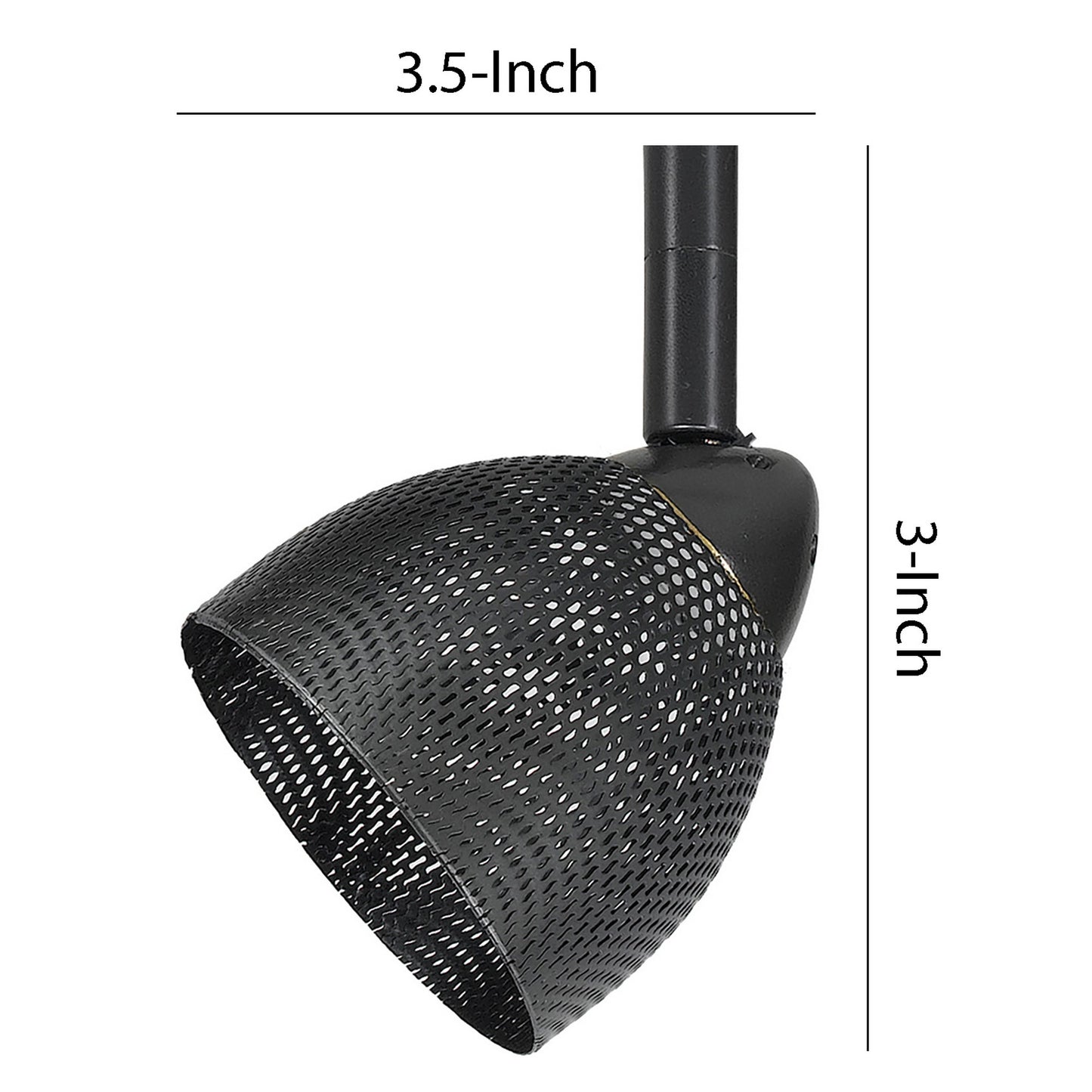 Round Metal Mesh Shade Track Light Head and Frame Dark Bronze