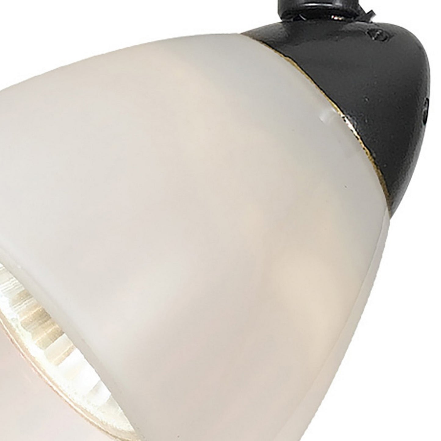 Metal Frame Glass Shade Track Light FixtureSet of 4White and Dark Bronze