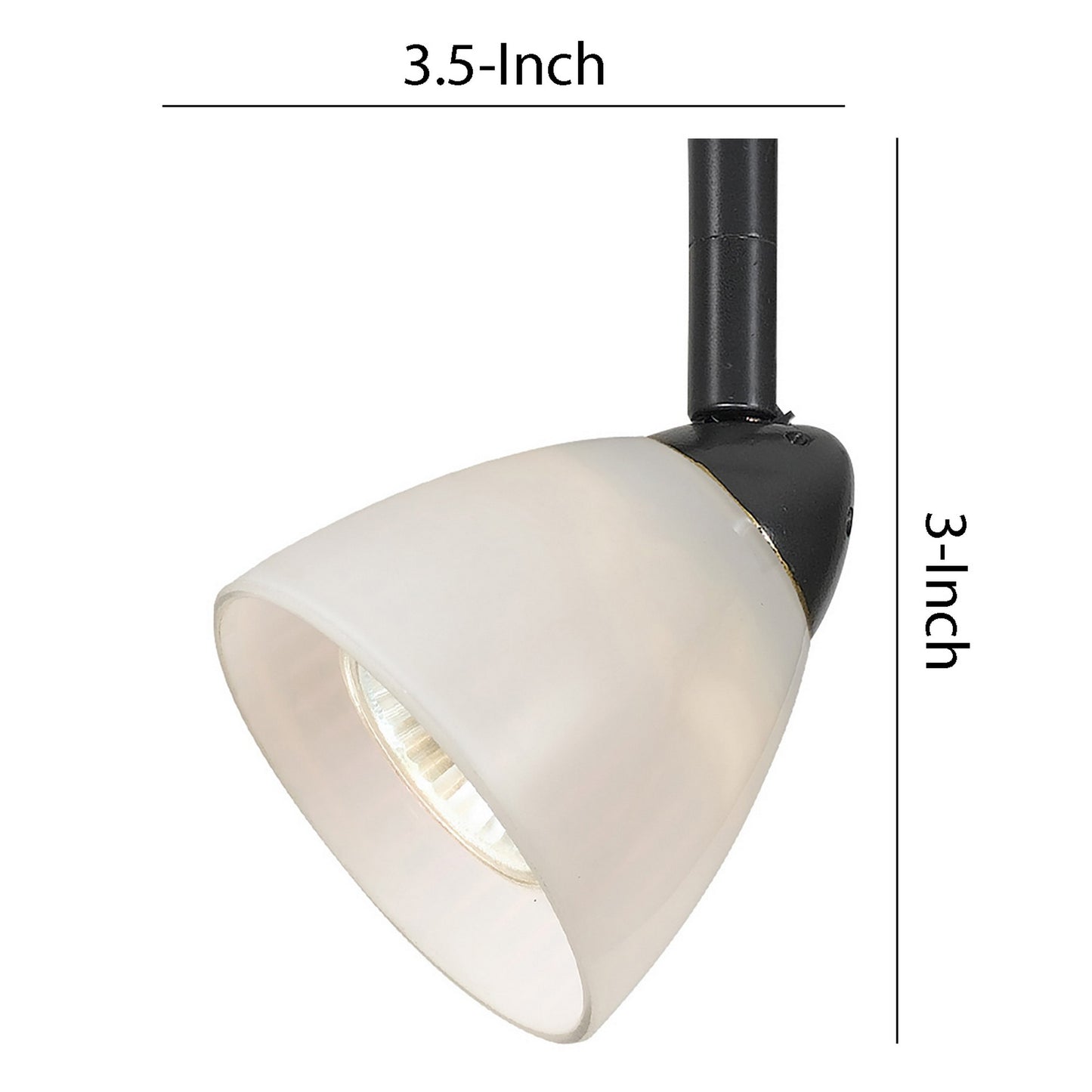 Metal Frame Glass Shade Track Light FixtureSet of 4White and Dark Bronze