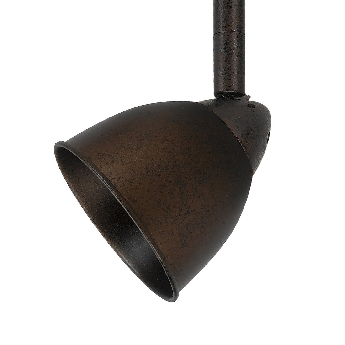 Rustic Round Metal Shade Track Light Head and Frame Bronze