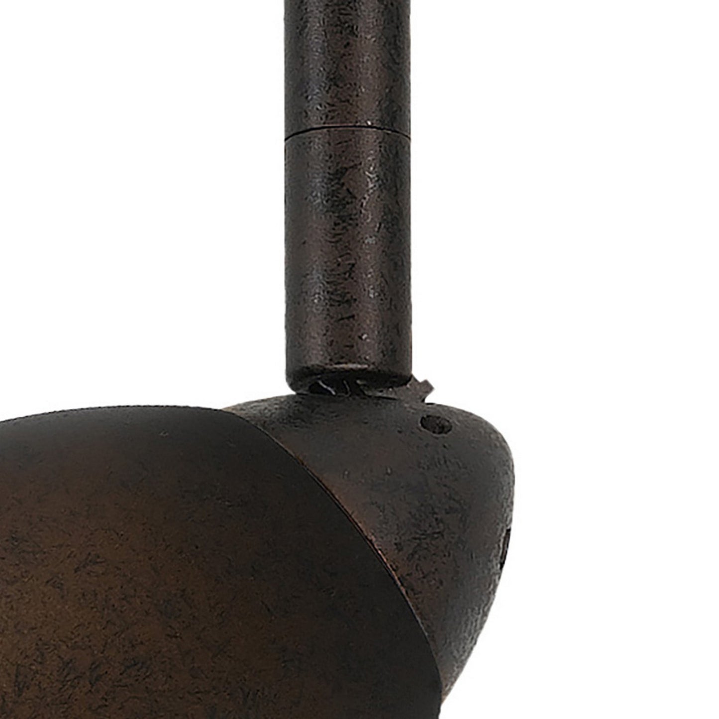 Rustic Round Metal Shade Track Light Head and Frame Bronze