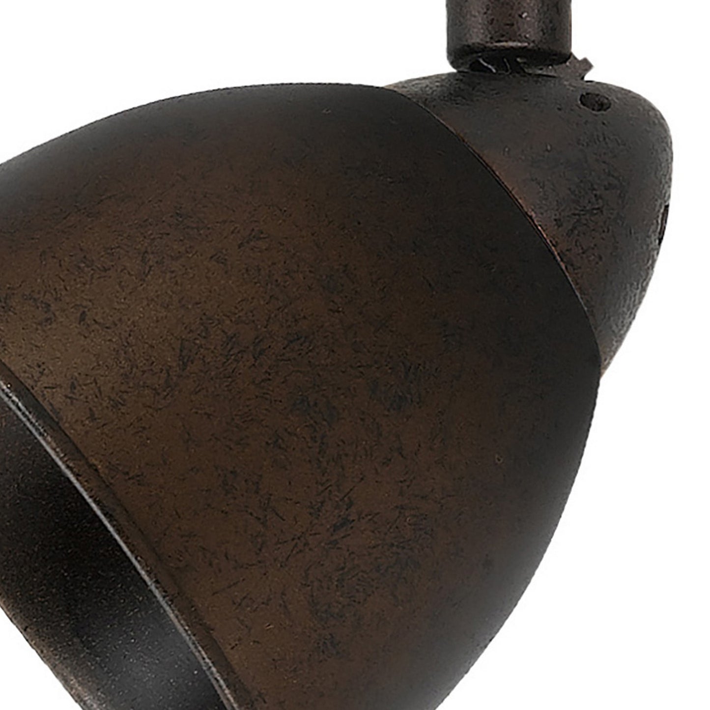 Rustic Round Metal Shade Track Light Head and Frame Bronze