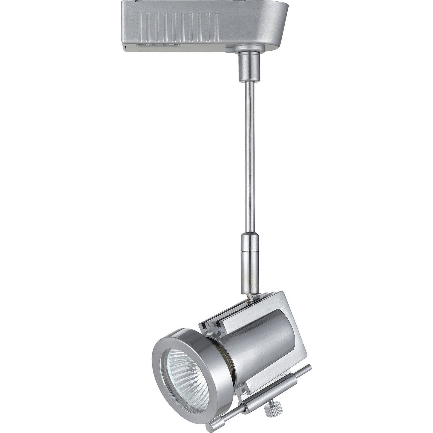 Flared Torch Design Rotational Track Light Head with 6 inch Stem Silver