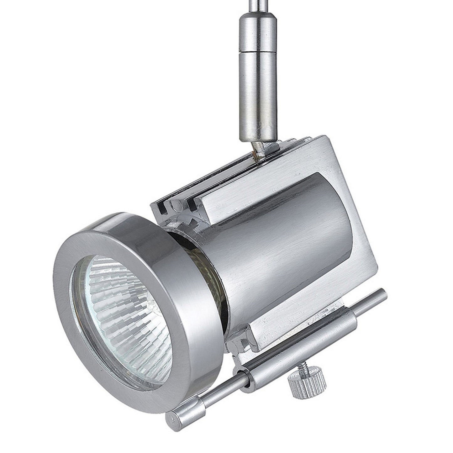 Flared Torch Design Rotational Track Light Head with 6 inch Stem Silver