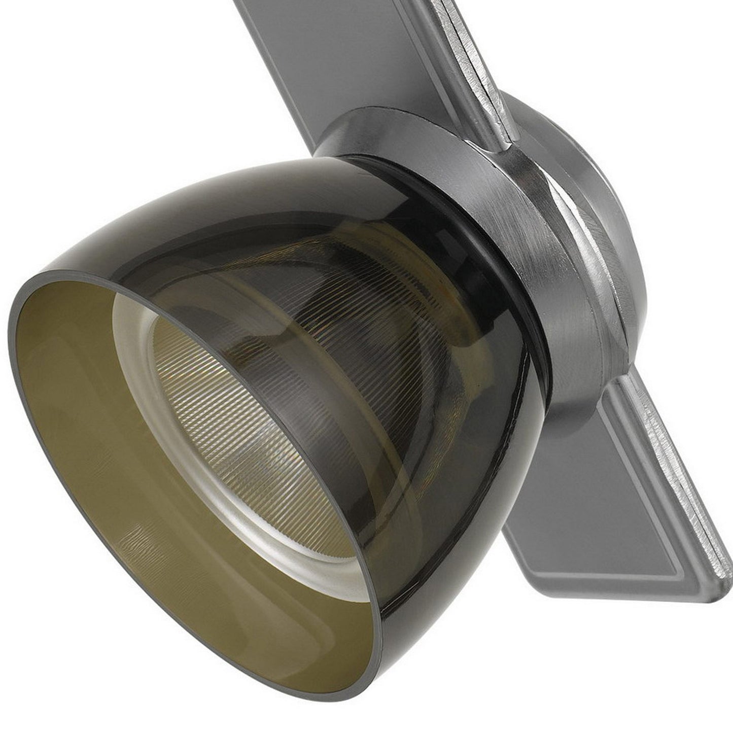 12W Integrated LED Track Fixture with Polycarbonate Head Silver and Black