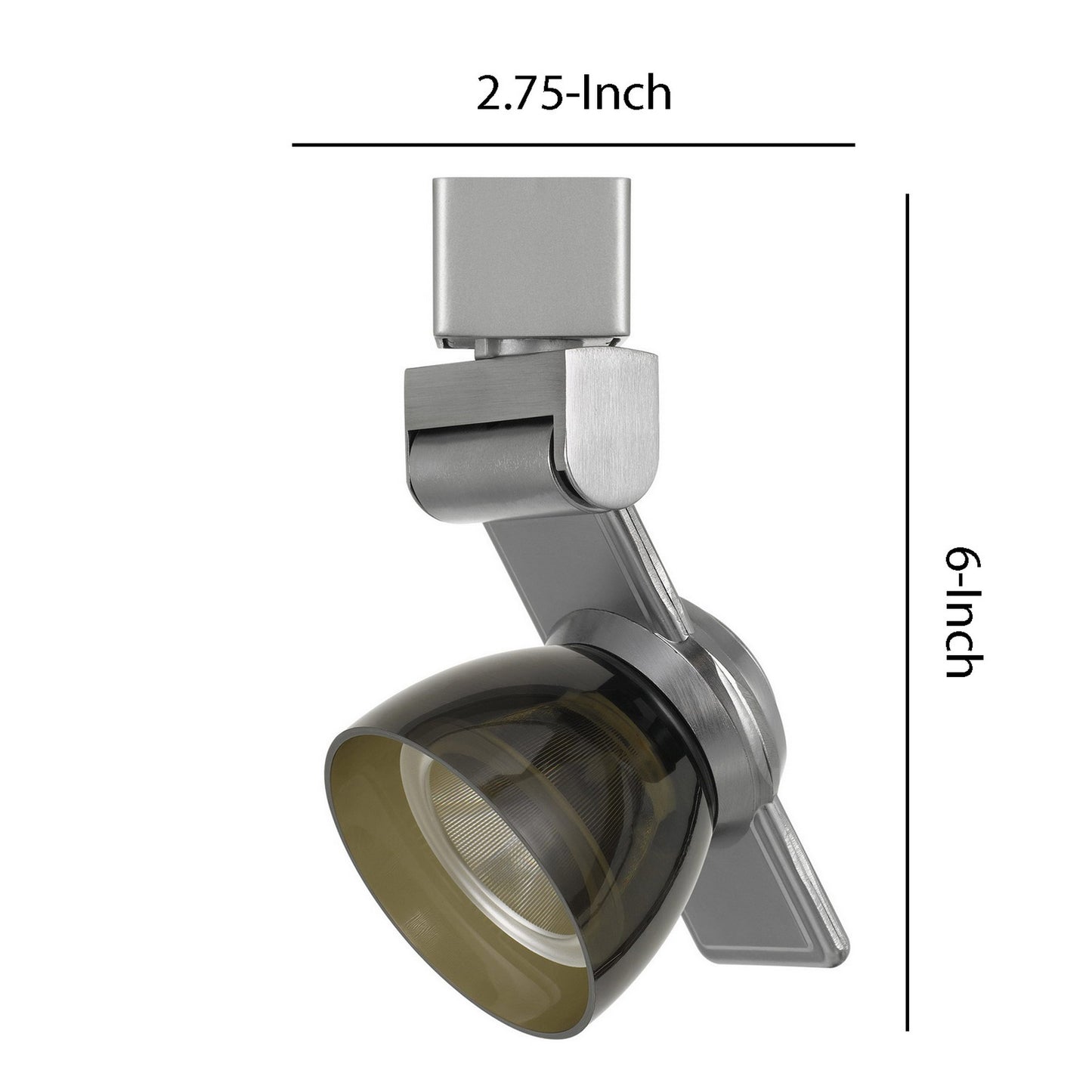 12W Integrated LED Track Fixture with Polycarbonate Head Silver and Black