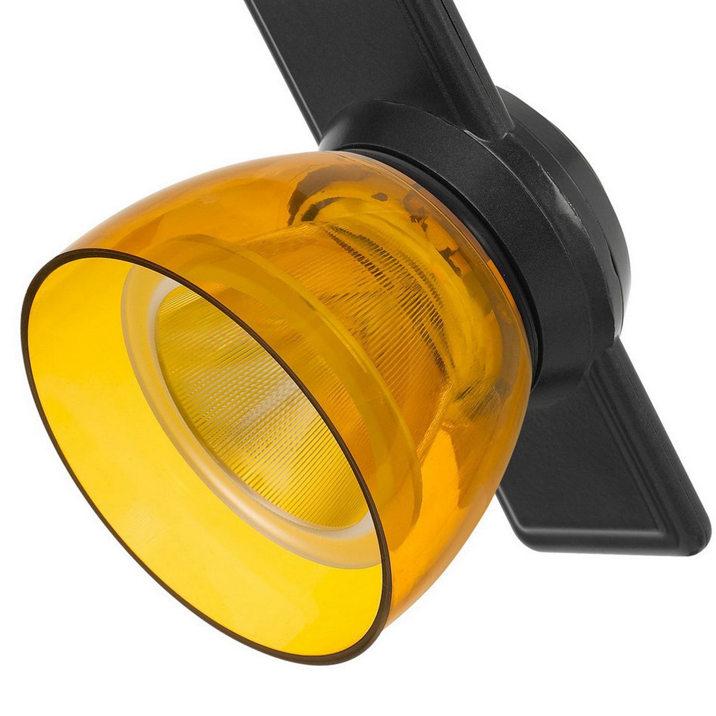 12W Integrated LED Track Fixture with Polycarbonate Head Black and Yellow
