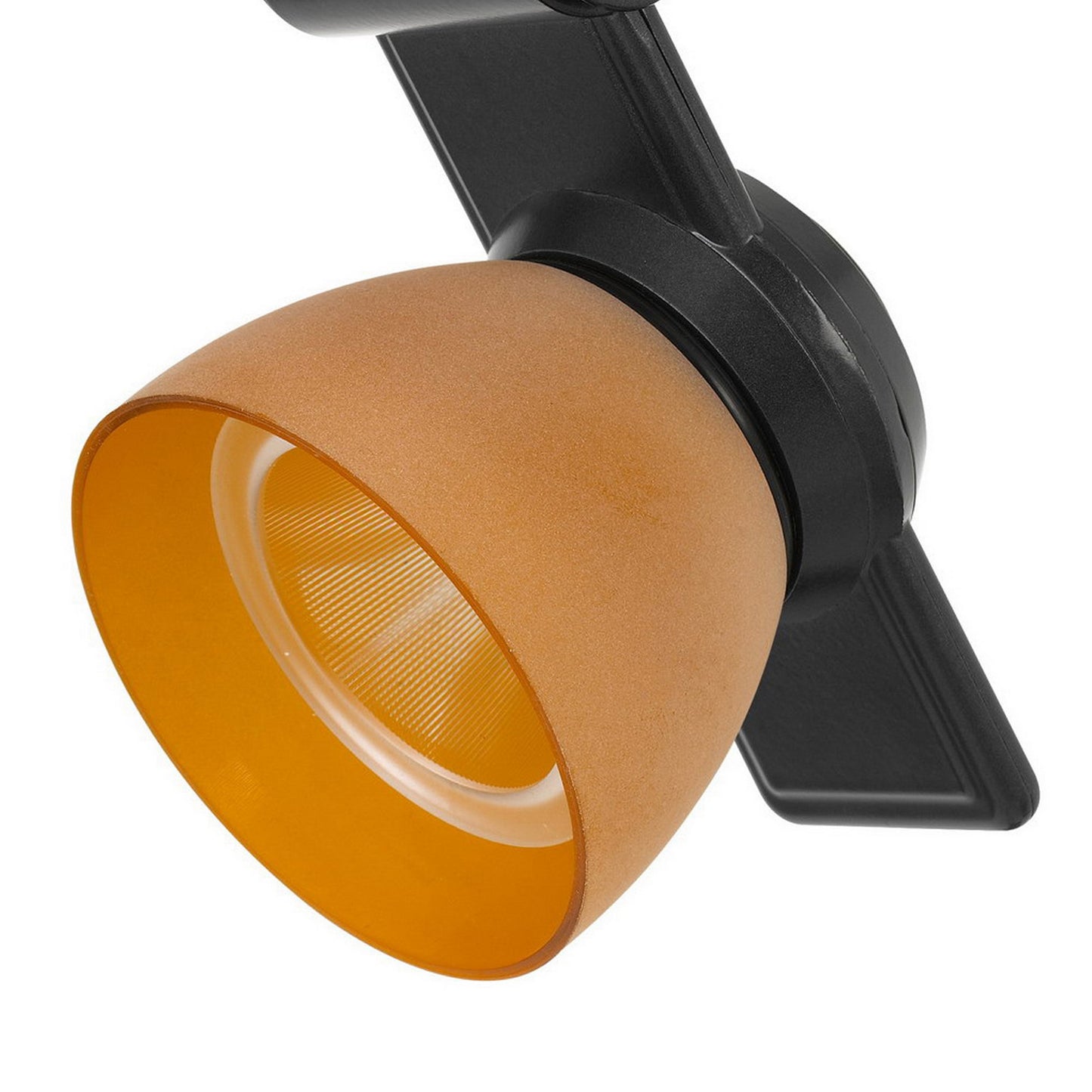 12W Integrated LED Track Fixture with Polycarbonate Head Black and Orange