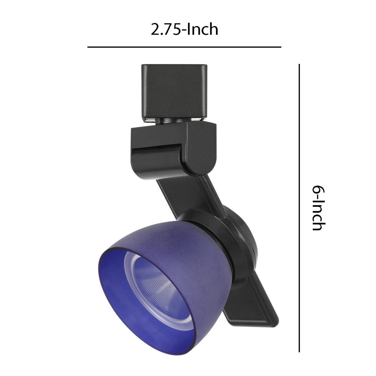 12W Integrated Metal and Polycarbonate LED Track Fixture Black and Blue