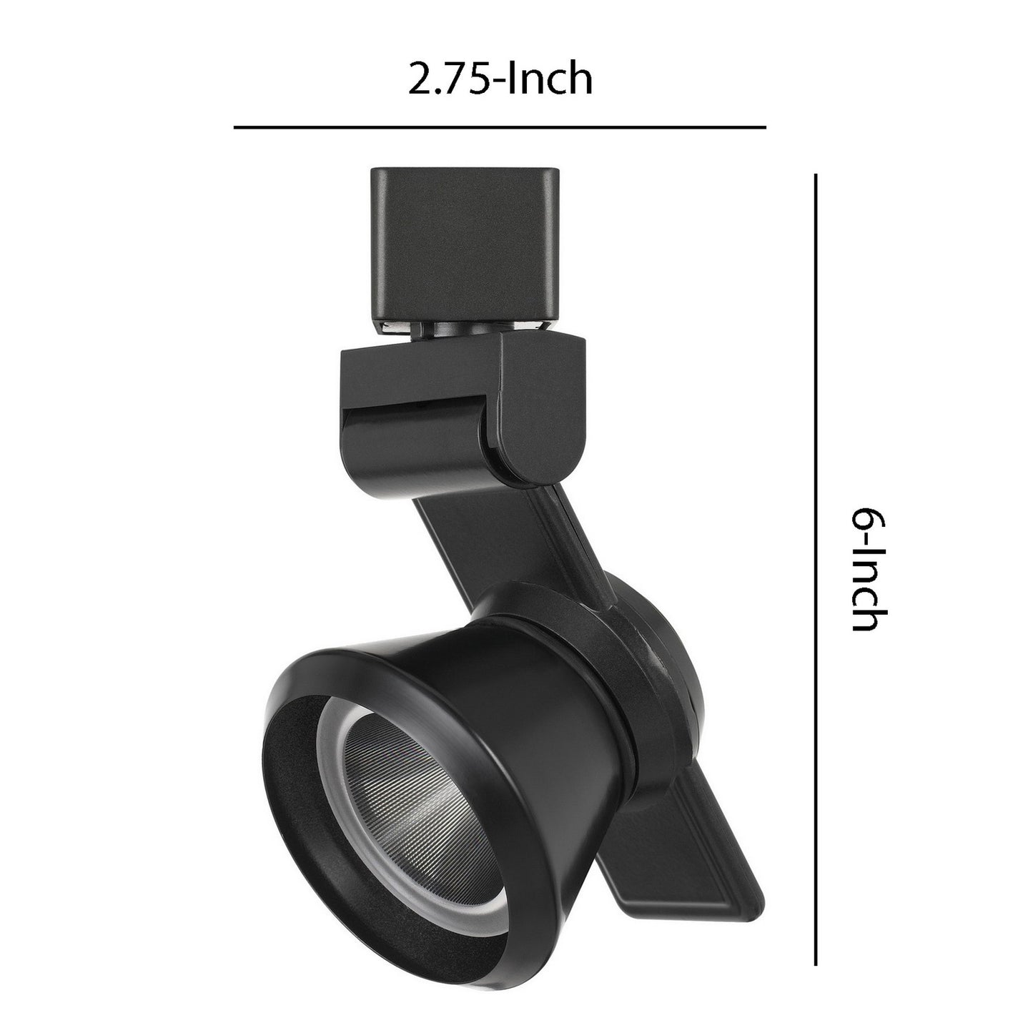 12W Integrated Dimmable LED Metal Track Fixture with Cone Head Black