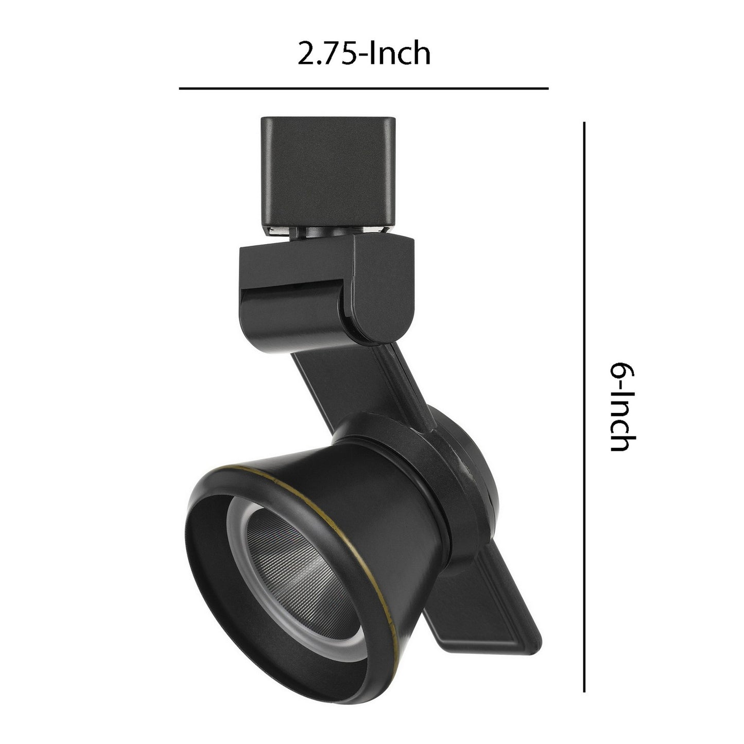 12W Integrated LED Metal Track Fixture with Cone Head Dark Black