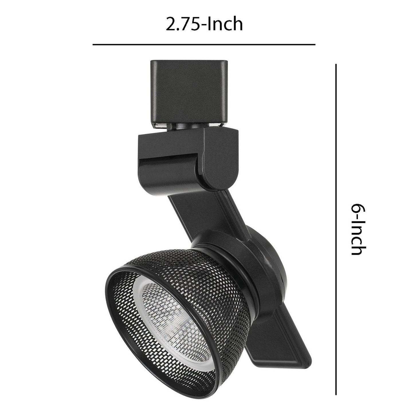 12W Integrated LED Metal Track Fixture with Mesh Head Black