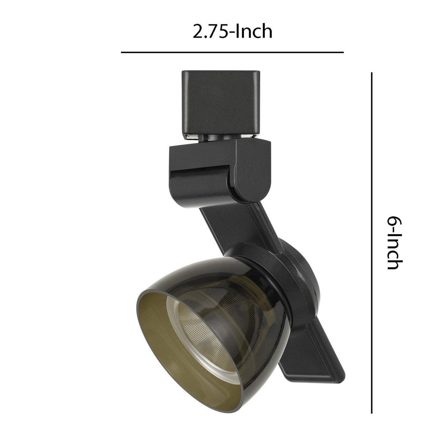 12W Integrated LED Track Fixture with Polycarbonate Head Black