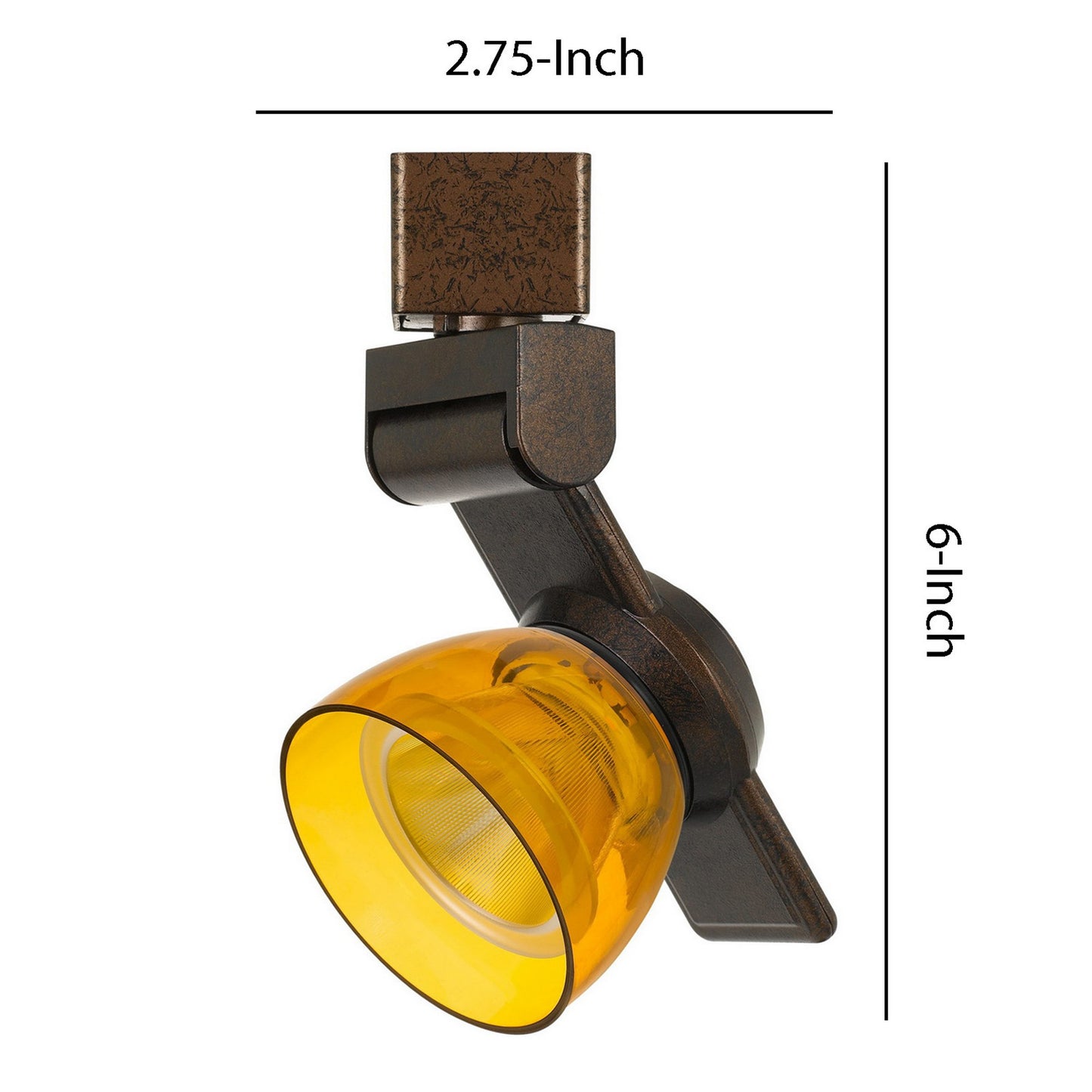 12W Integrated LED Track Fixture with Polycarbonate Head Bronze and Yellow