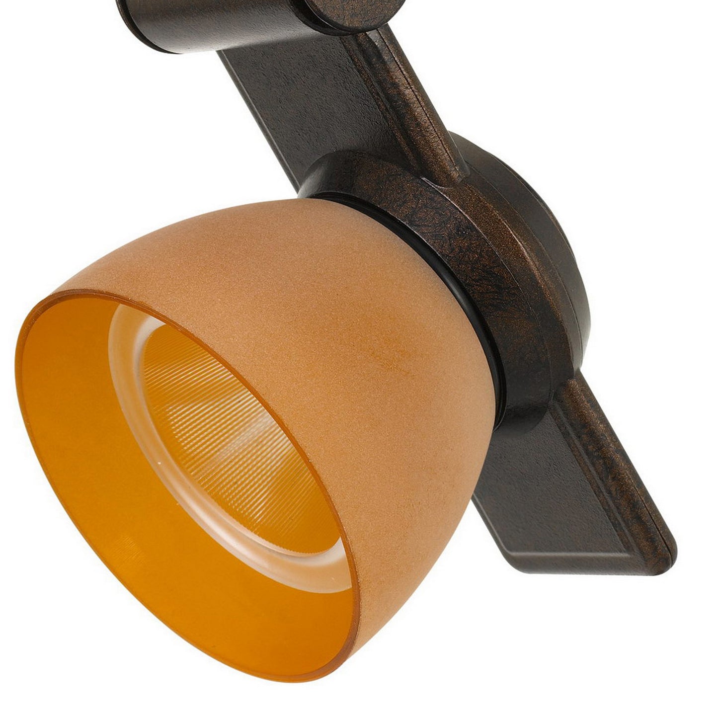 12W Integrated LED Track Fixture with Polycarbonate Head Bronze and Orange