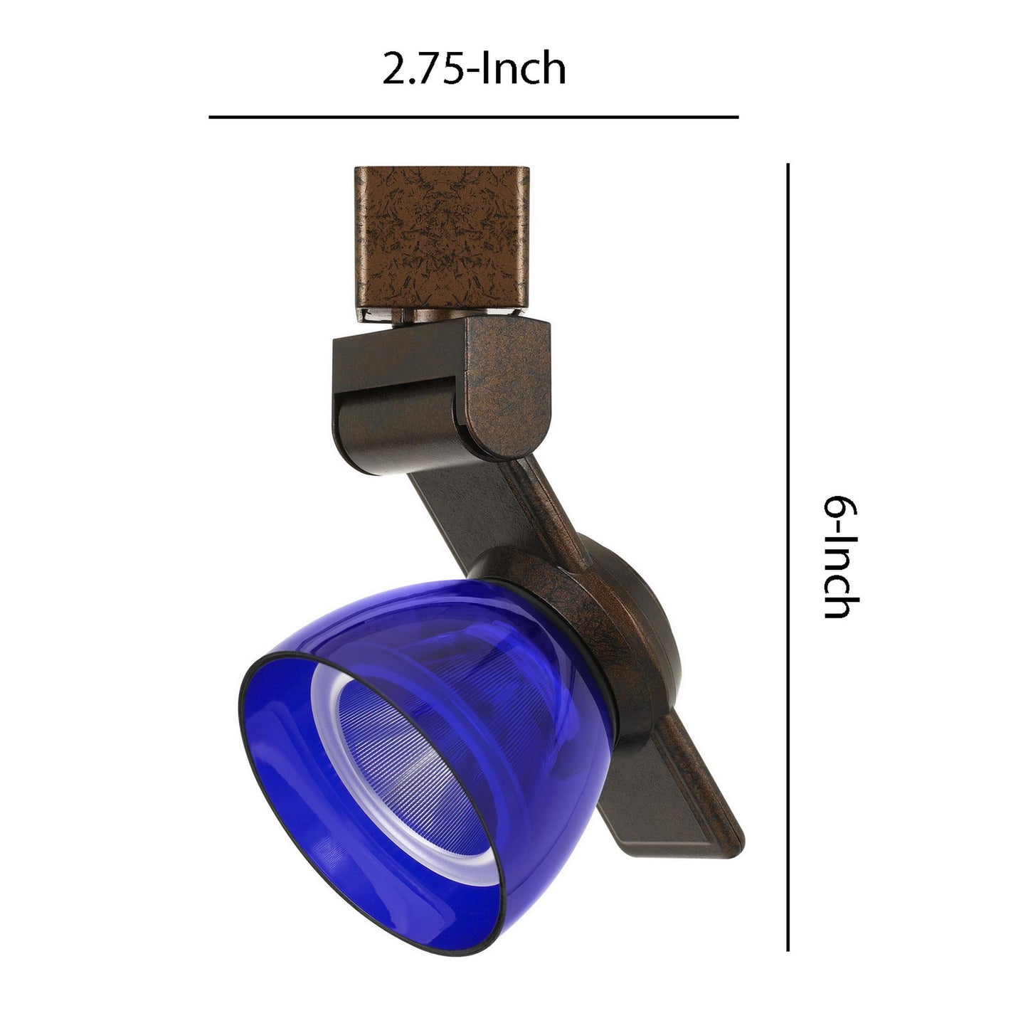 12W Integrated LED Track Fixture with Polycarbonate Head Bronze and Blue