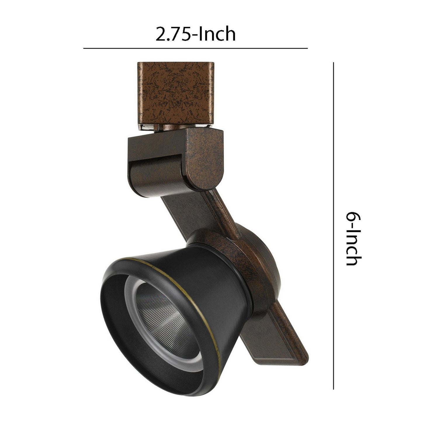 12W Integrated Cone Head LED Metal Track Fixture Bronze and Black