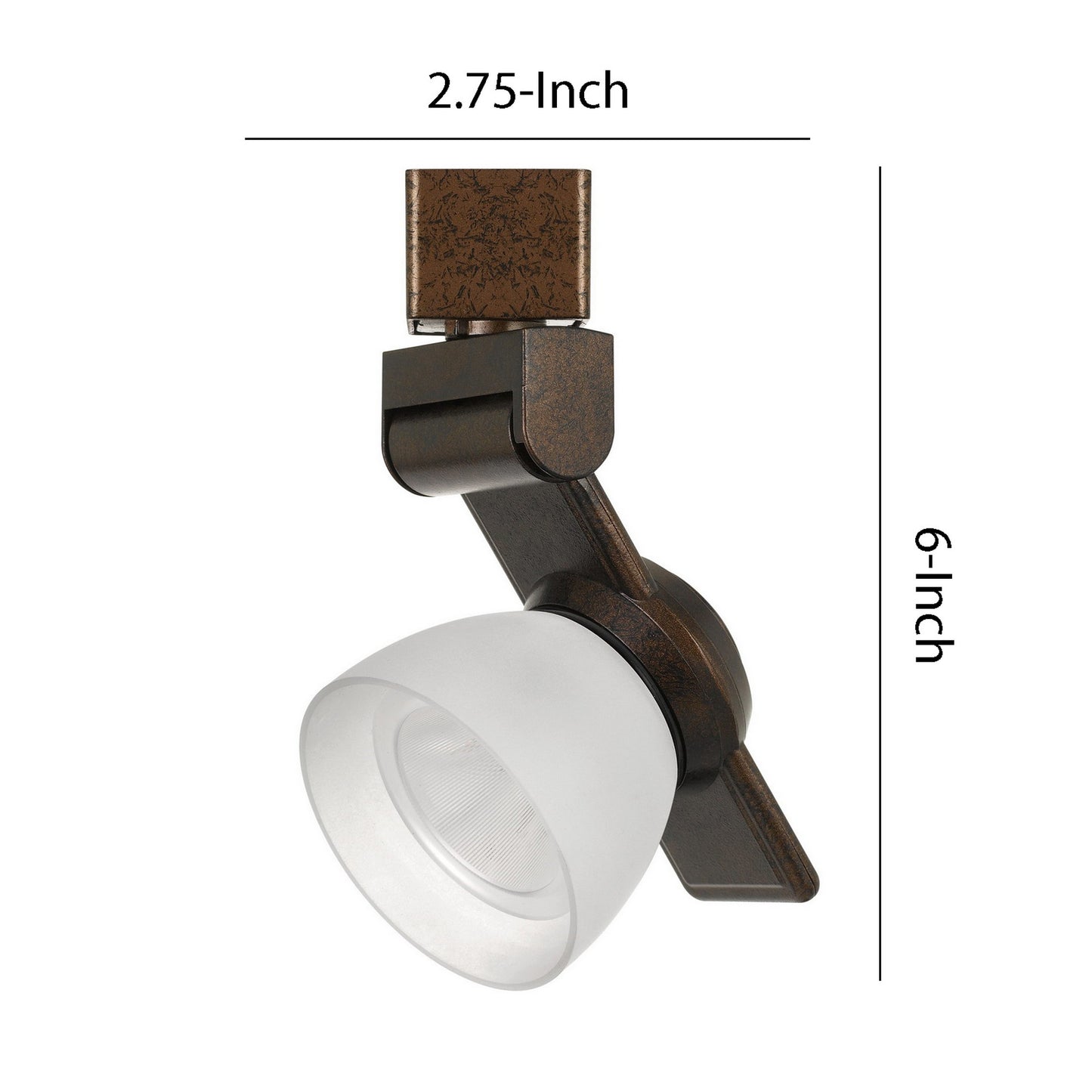 12W Integrated LED Track Fixture with Polycarbonate Head Bronze and White