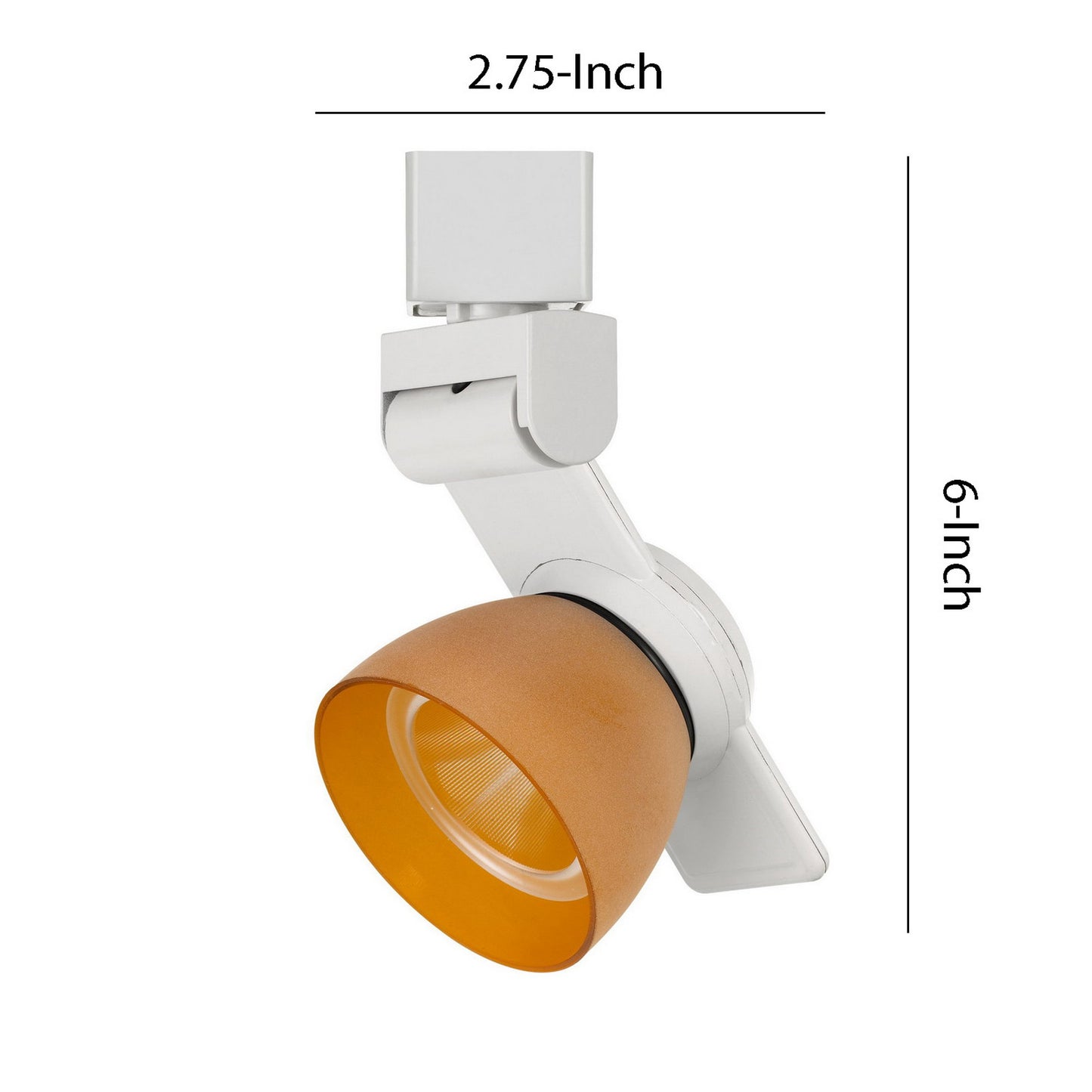 12W Integrated LED Track Fixture with Polycarbonate Head White and Orange