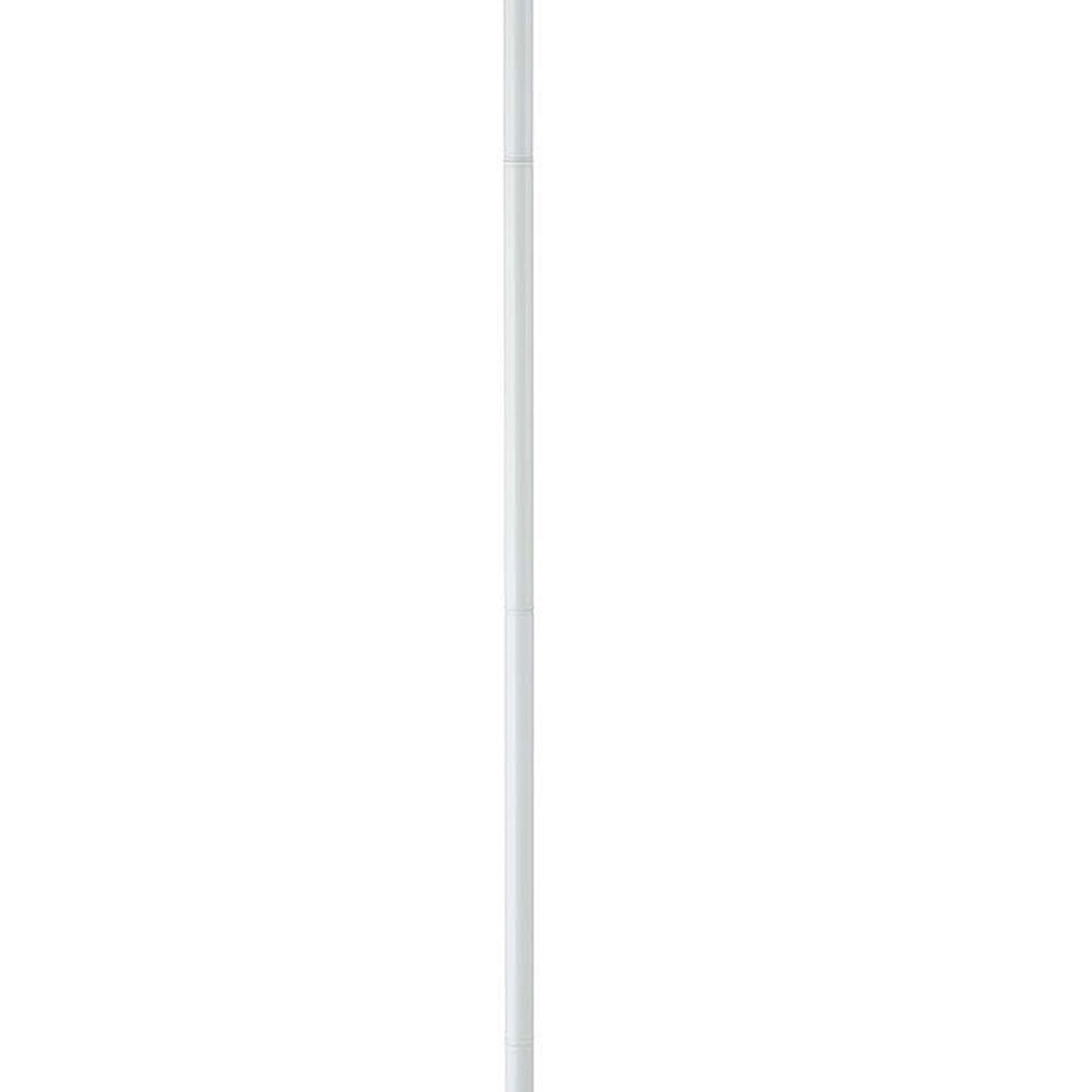 3 Way Torchiere Floor Lamp With Frosted Glass Shade And Stable Base White