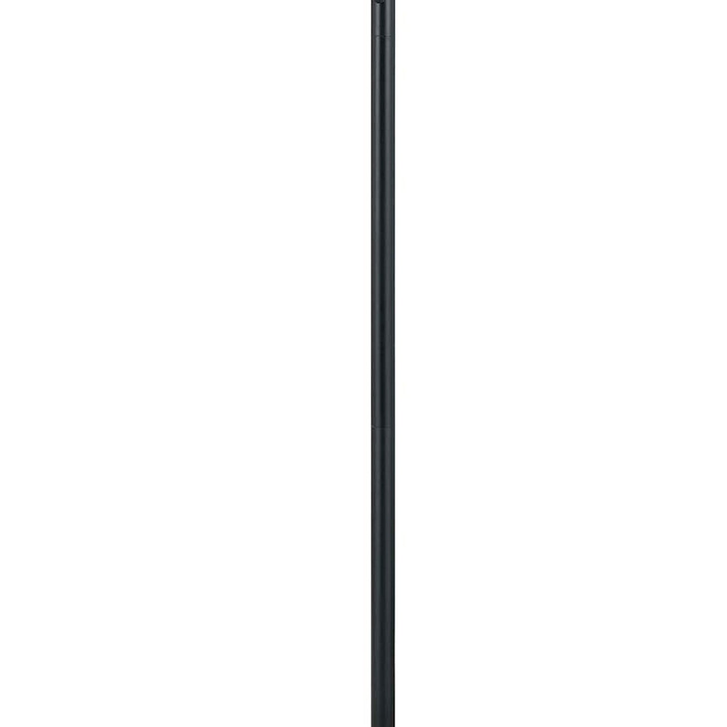80 Watt Metal Floor Lamp With Dual Gooseneck And Uno Style Shades Black