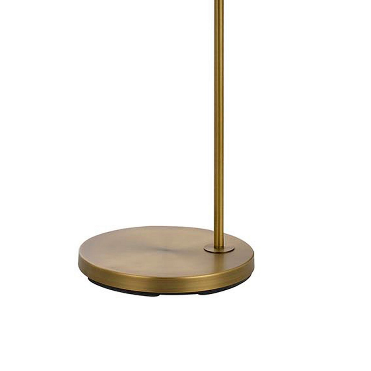 60 Watt Metal Floor Lamp With Gooseneck Shape And Stable Base Gold