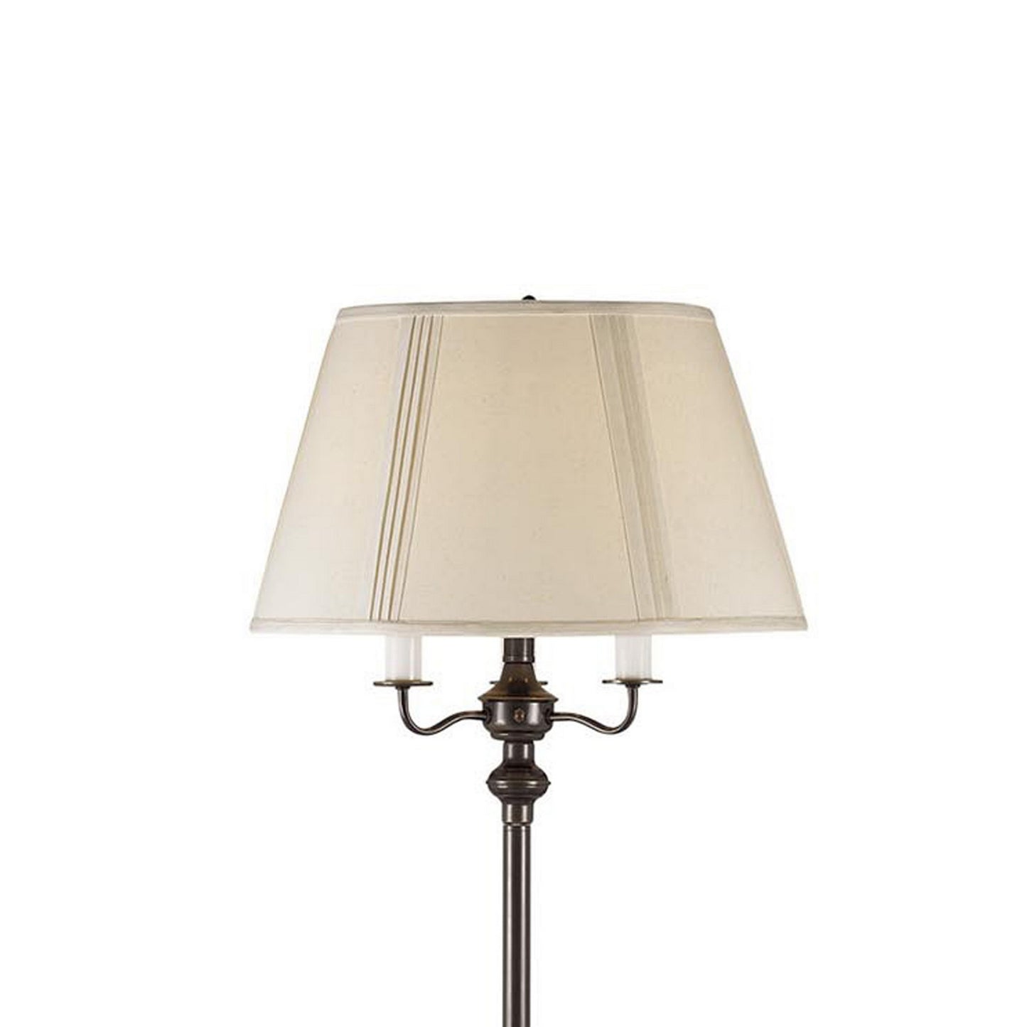150 Watt 6 Way Metal Floor Lamp With Fabric Tapered Shade Bronze