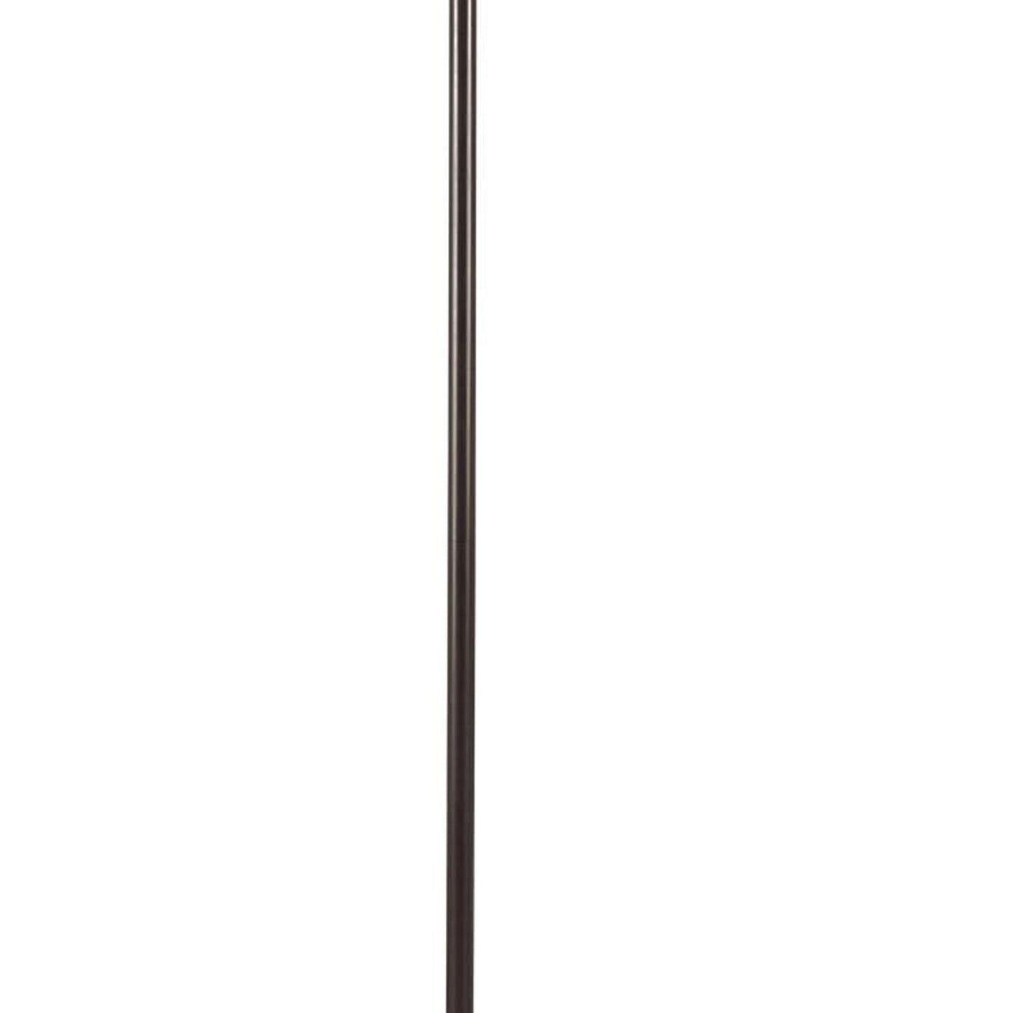 150 Watt 6 Way Metal Floor Lamp With Fabric Tapered Shade Bronze