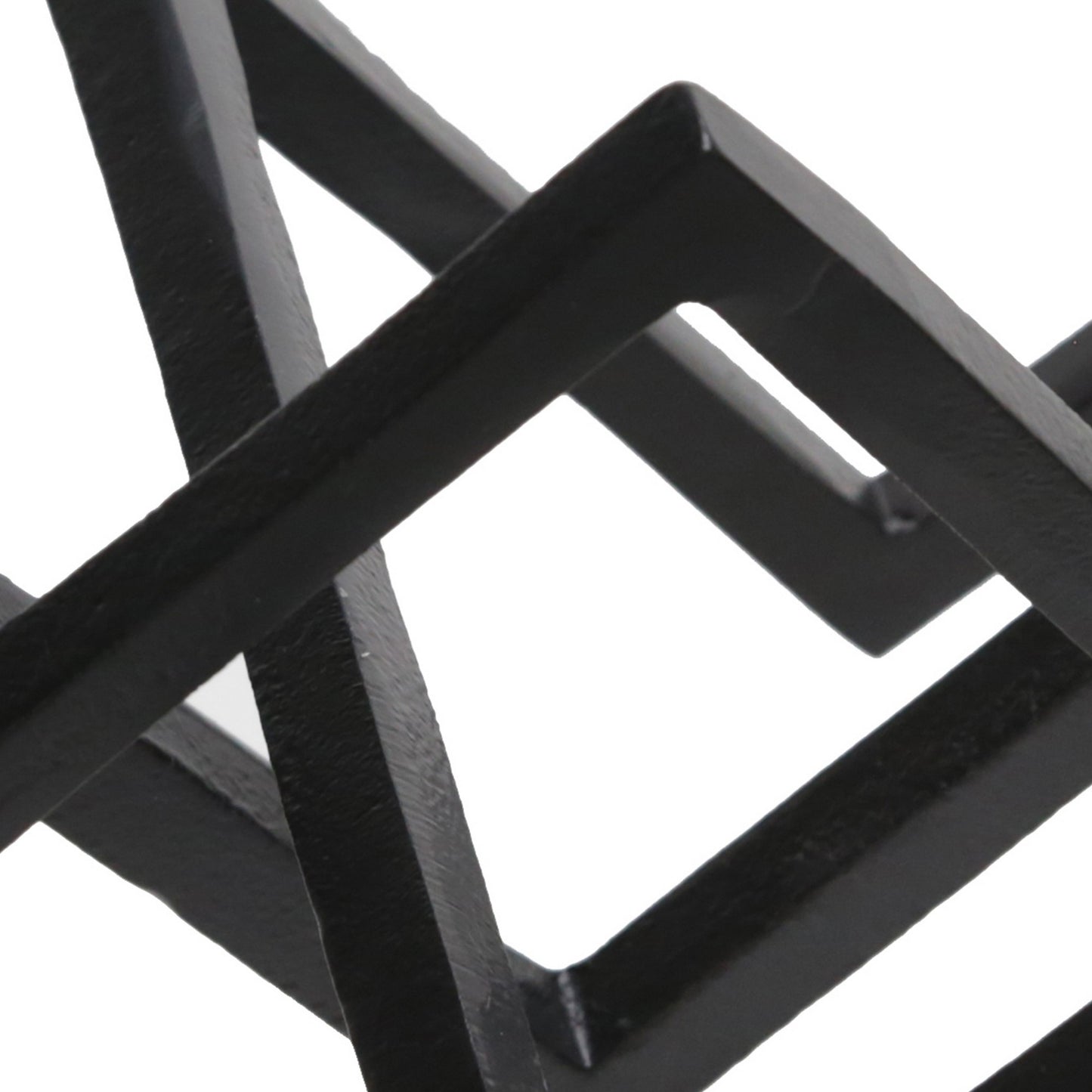 15 Inches Metal Frame Geometric Accent Decor Black