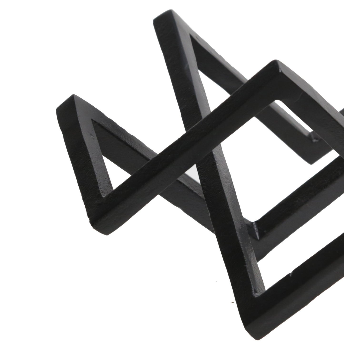 15 Inches Metal Frame Geometric Accent Decor Black