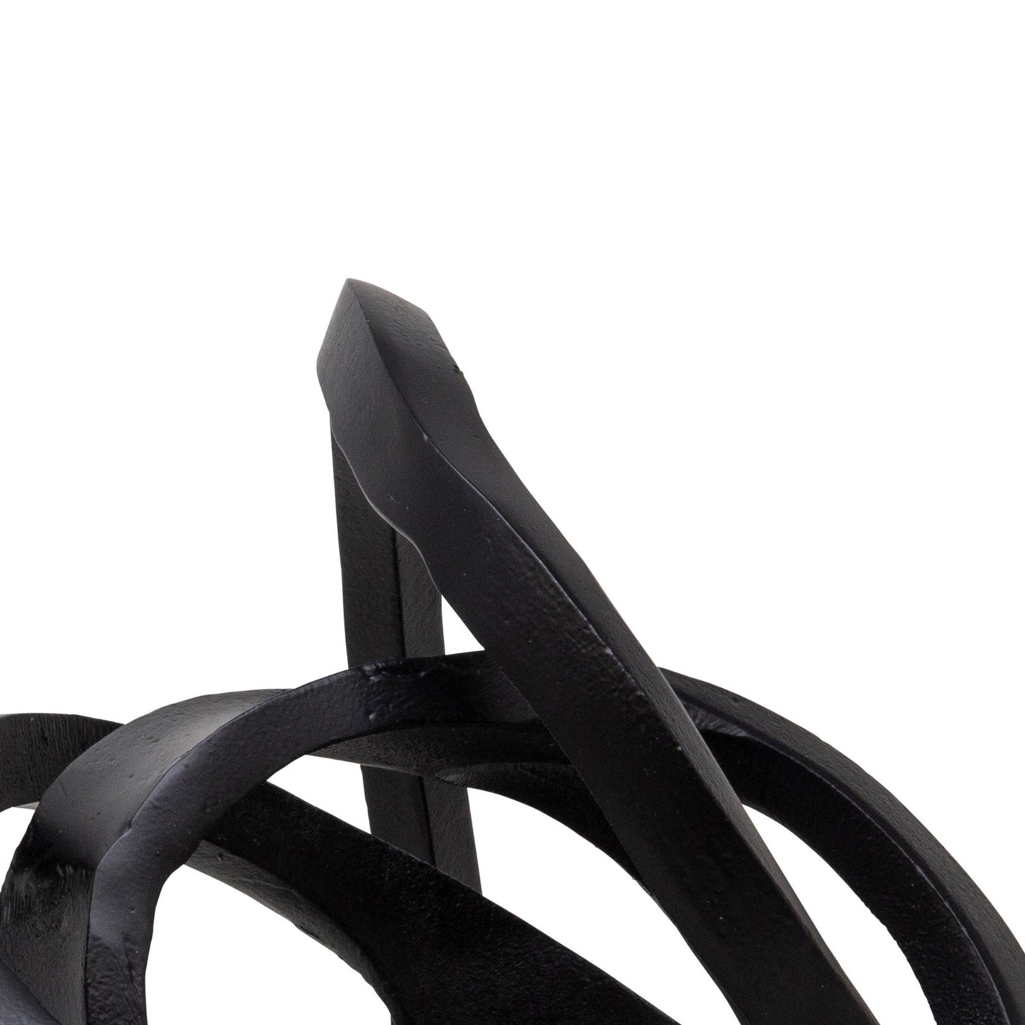 Metal Accent Decor With Interconnected Knot Design Black