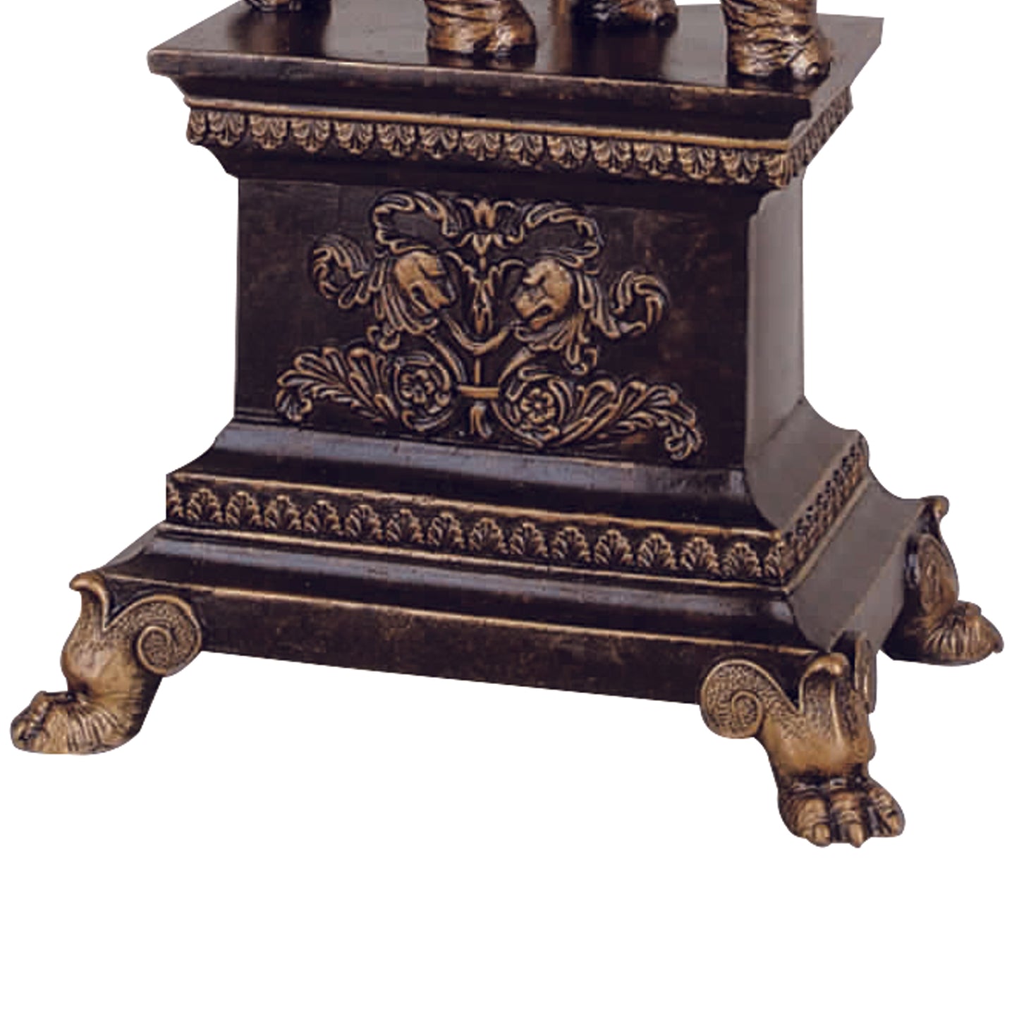 27 Inch Metal Table Lamp Elephant Ornate Motifs Design Set of 4 Gold