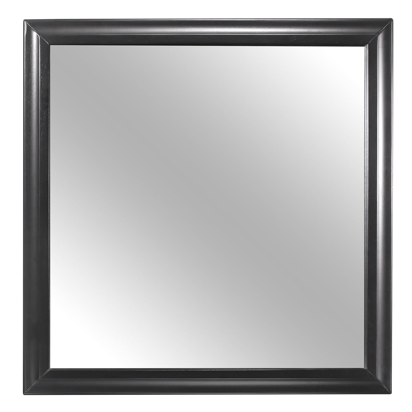 Wooden Frame Rectangular Mirror With Molded Details Espresso