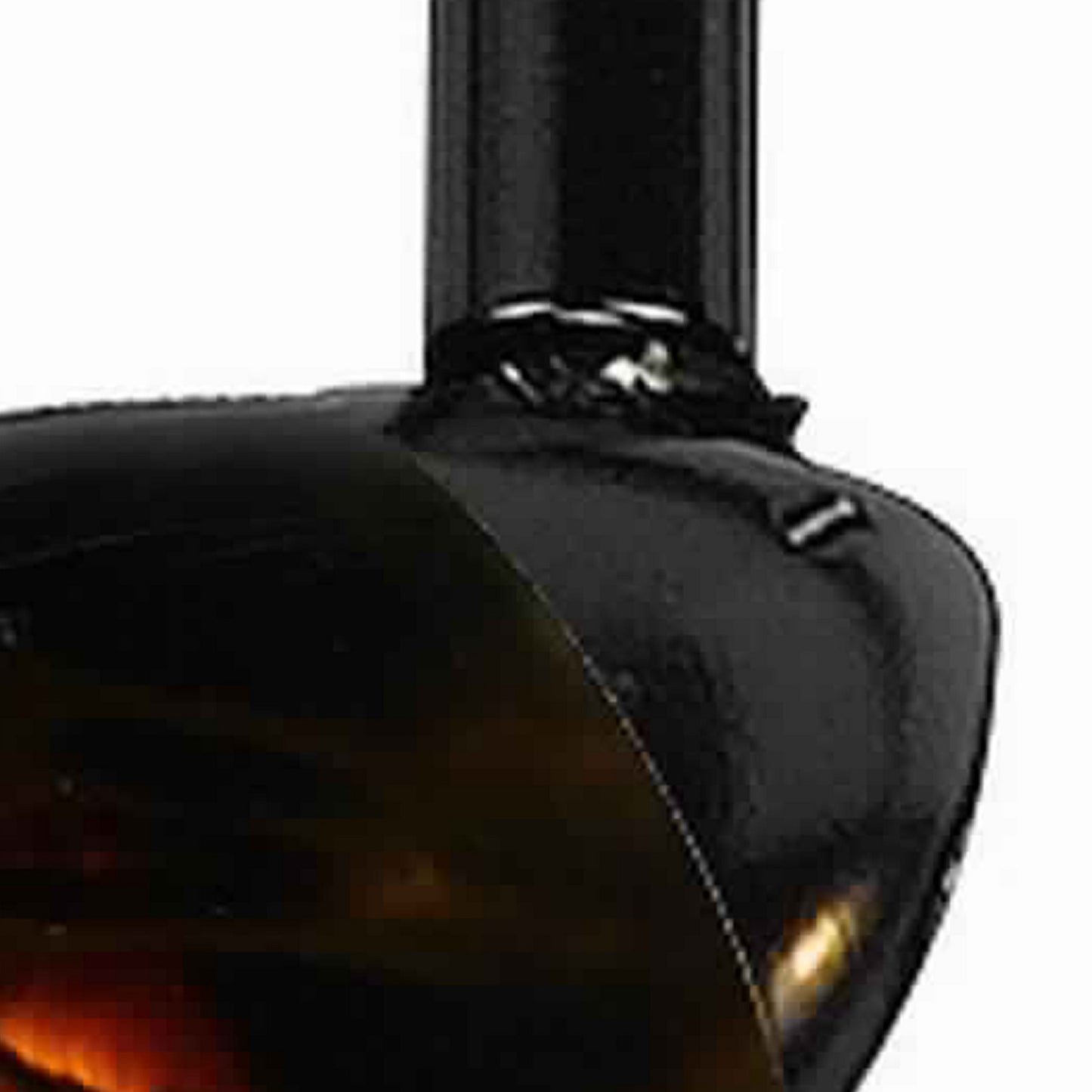 50 Watt Track Fixture with Handblown Glass Shade Black and Brown