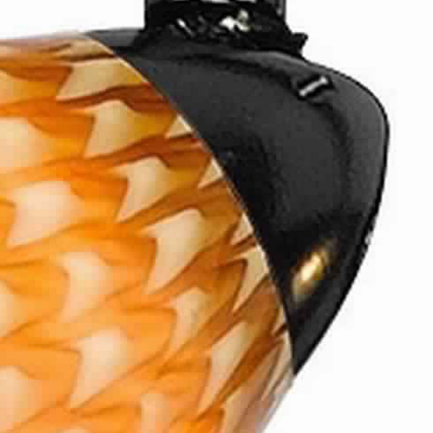 50 Watt Track Fixture with Handblown Glass Shade Black and Yellow