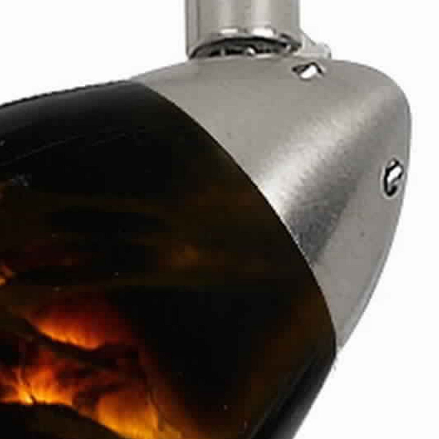 50 Watt Track Fixture with Handblown Glass Shade Silver and Brown