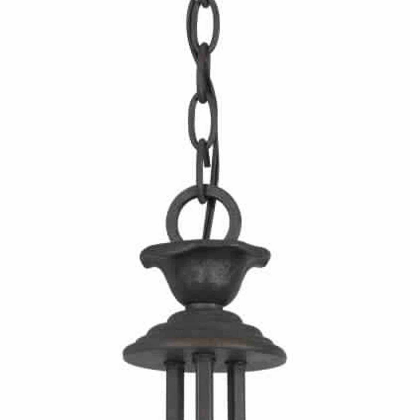 3 Bulb Candle Style Uplight Chandelier With Metal Frame Black And Brass