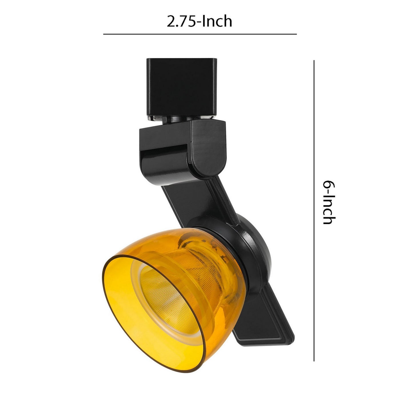 12W Integrated LED Track Fixture with Polycarbonate Head Black and Yellow