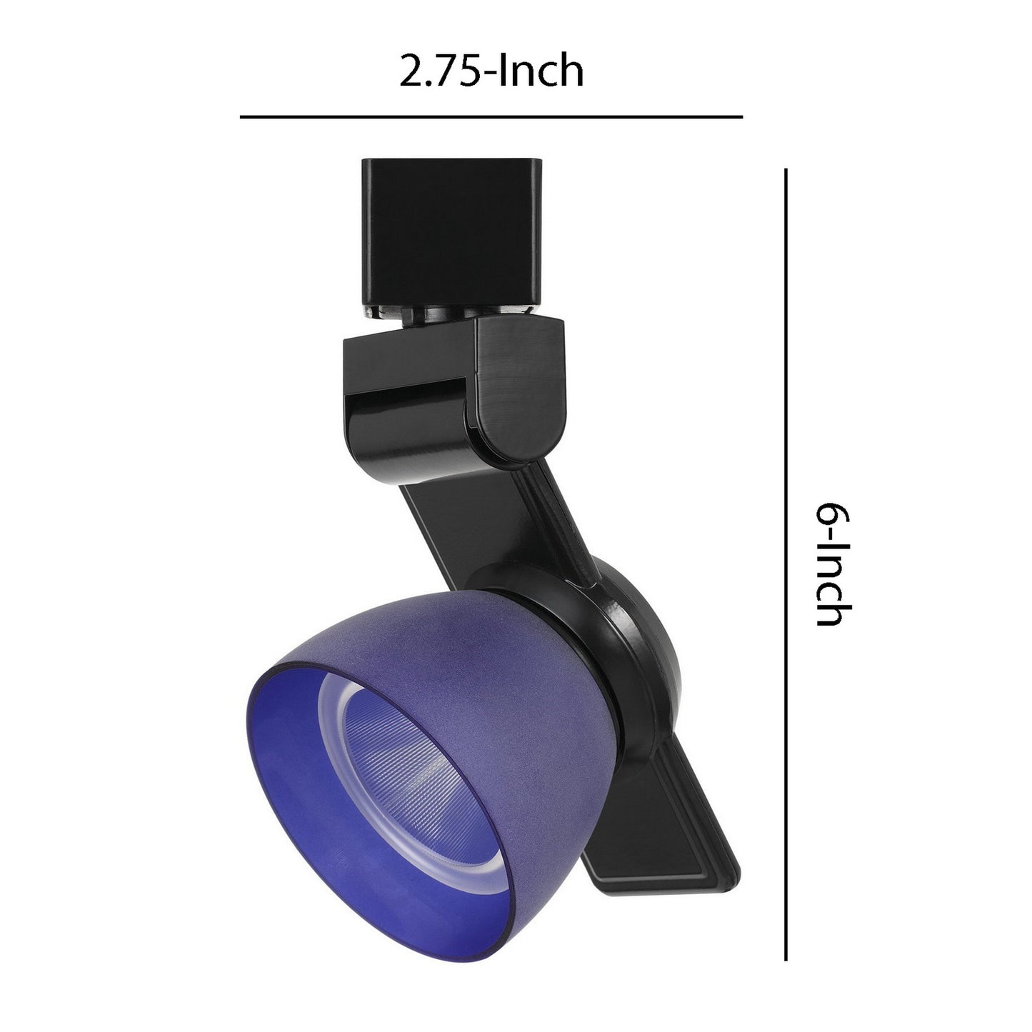 12W Integrated Metal and Polycarbonate LED Track Fixture Black and Blue