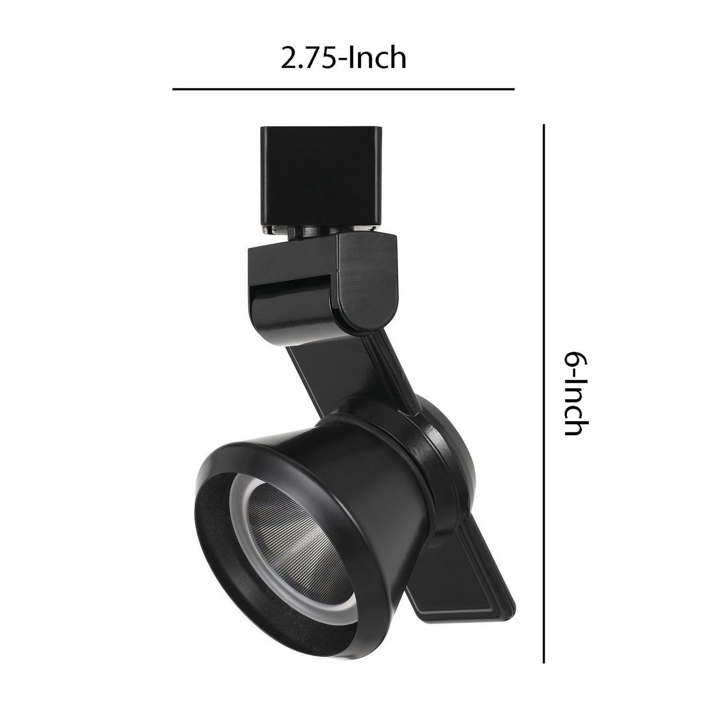 12W Integrated LED Metal Track Fixture with Cone Head Black